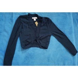 SOLD - Navy Cropped Cardigan